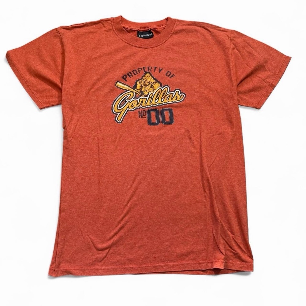 No Boundaries Property Of Gorillas T-Shirt Men's Size Large Y2K 2000s Baseball